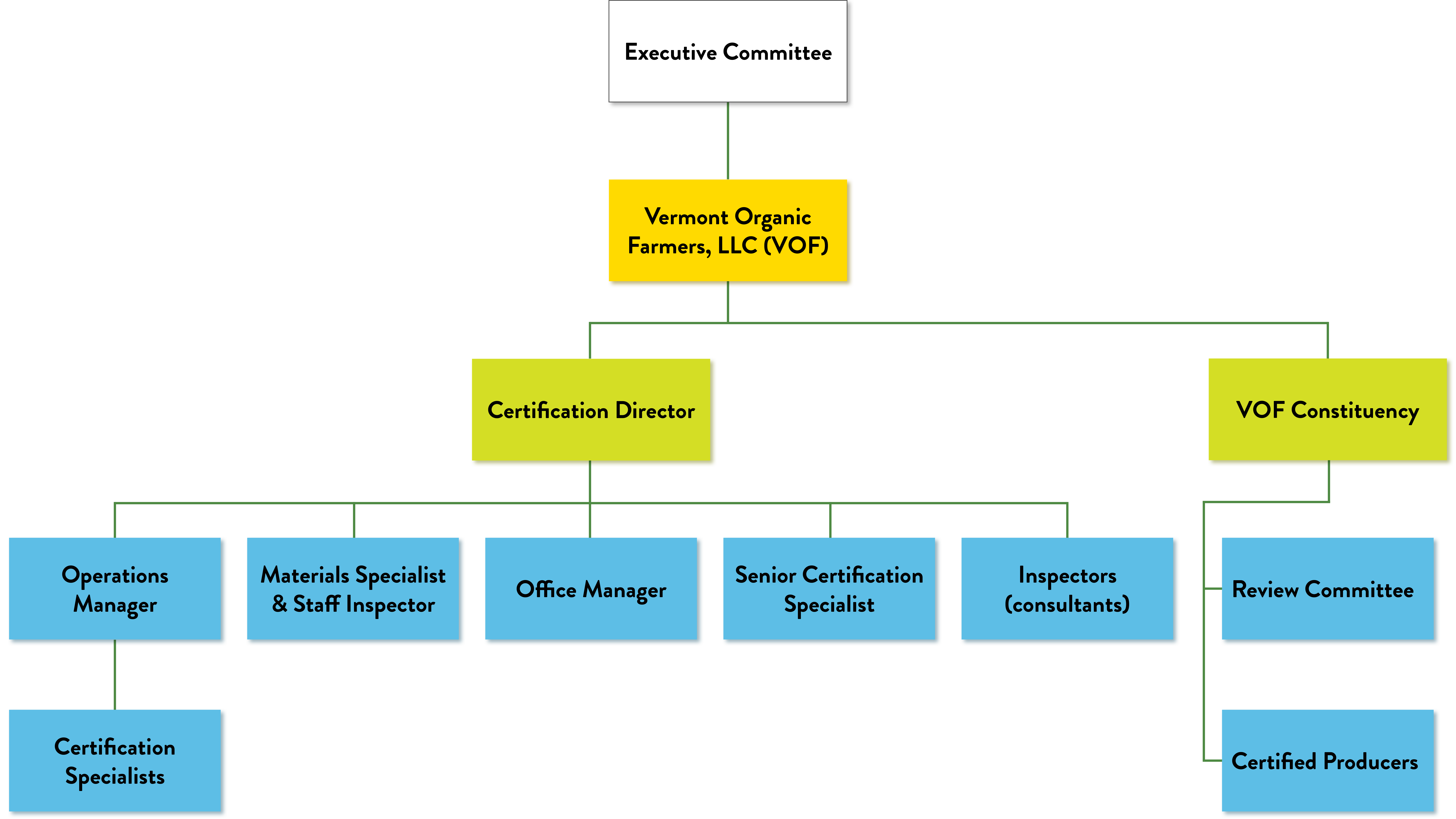 Organizational chart for VOF